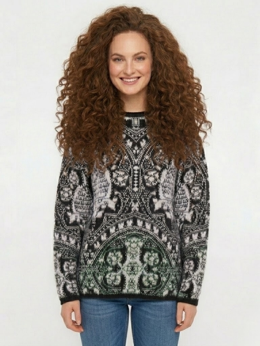 Kitty Hawk Vintage Black & White Sweater - Medium